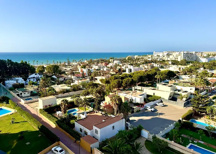Vive La Playa A 5 Min Con Vistas-Piscina-Aire Acondicionado-Ventiladores De Techo-Wifi-Orientacion Sur
